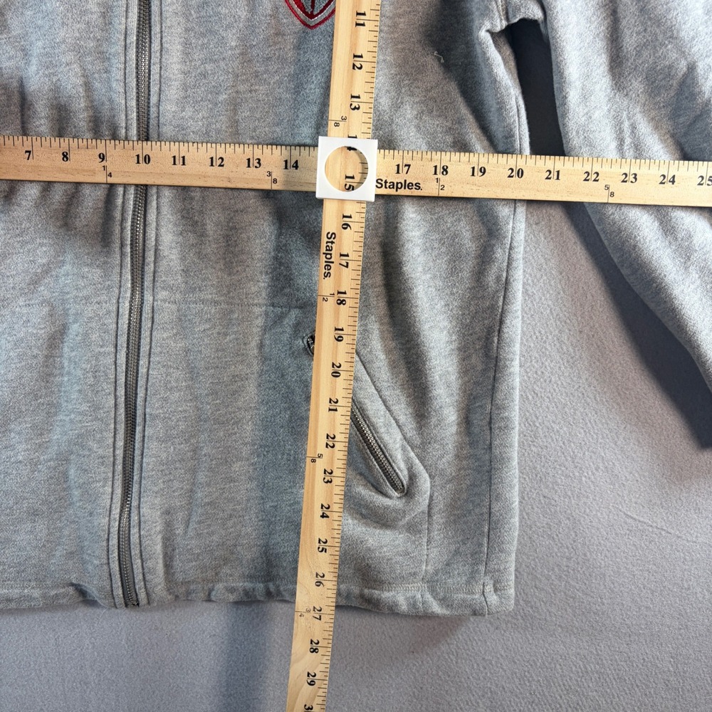 Warner Bros Studio Store Looney Tunes Embroidered Zip Hoodie Gray Womens Medium - Picture 7 of 7